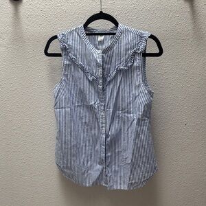 Old Navy Blue and White Striped Top